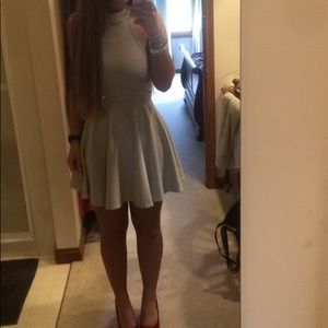 Open back stripped dress